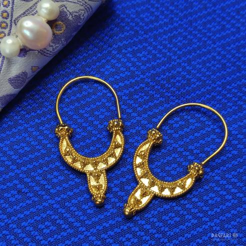 BOJANA - Great Moravian earring - gold-plated replica of Slavic earring from Old Town
