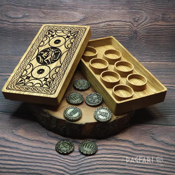 Replica SPINTRIA - Spintrias - erotic Roman coins in wooden box