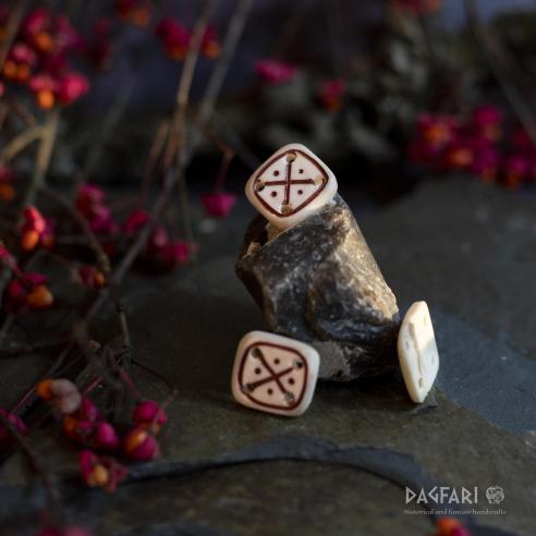 WYRD Bone ornaments - bone cufflinks, belt set