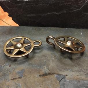 JERUZALEM Párové kruhové brože - replika zapínání na plášť, vrcholný středověk 2