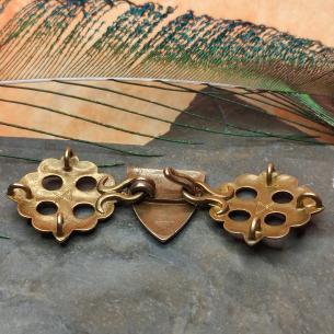 CREST Medieval buckle with a rose - replica of a cloak fastening 2