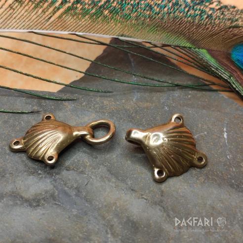 MUŠLE Malá spínací brož k našití na plášť i textilní opasek