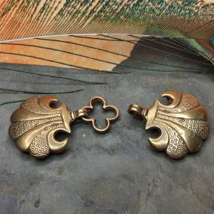 SANTIAGO Muschelförmige gepaarte Fibel, mittelalterliche Nachbildung 2