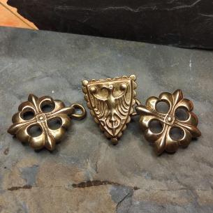 OREL Spínací středověká spona s růžicí - replika zapínání na plášť 2