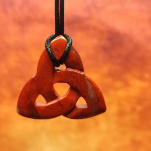 CELTIC Triquetra JASPER red - Celtic symbol of infinity and renewal