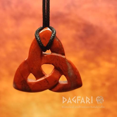 CELTIC Triquetra JASPER red - Celtic symbol of infinity and renewal