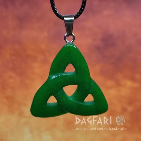 CELTIC Triquetra JADE green - Celtic symbol of infinity and renewal