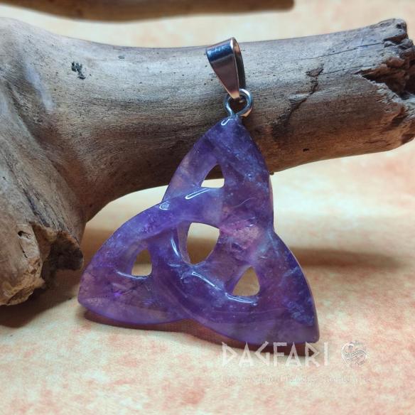 CELTIC Triquetra AMETHYST - Celtic symbol of infinity and renewal