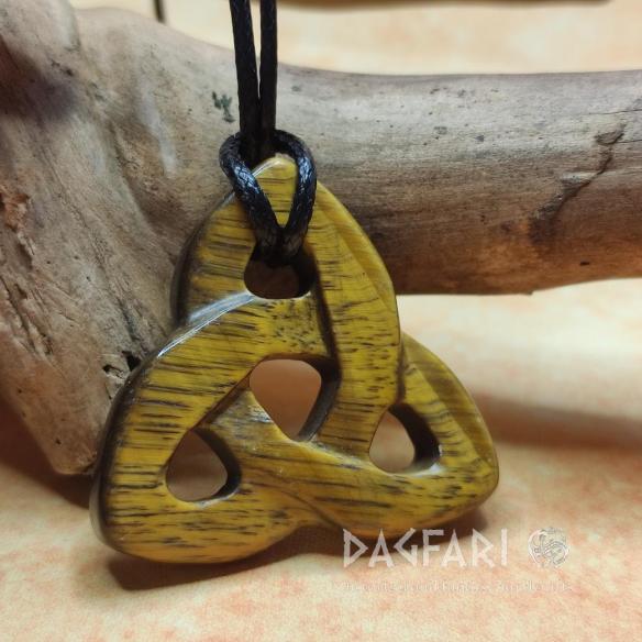 CELTIC Triquetra TIGER EYE - Celtic symbol of infinity and renewal