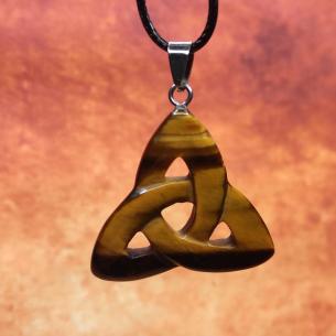 CELTIC Triquetra TIGER EYE - Celtic symbol of infinity and renewal 2