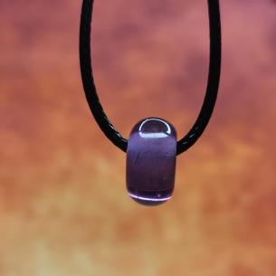 KAMENNÝ KORÁLEK AMETYST s velkým průvlekem, otvorem 2