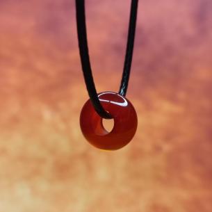 SEMI-PRECIOUS STONE BEAD - CARNELIAN with large hole 2