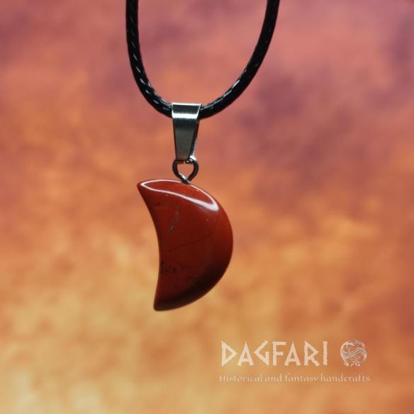 Mond aus Stein JASPER rot - Schutz vor Albträumen