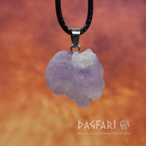 Pendant Mineral natural AMETYST crystal, irregular