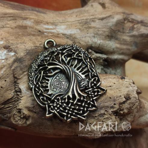 Anhänger Big World Tree mit Patina