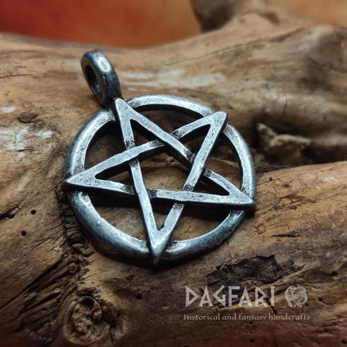 Amulet WICCA PENTAGRAM klasický, BÍLÁ MAGIE