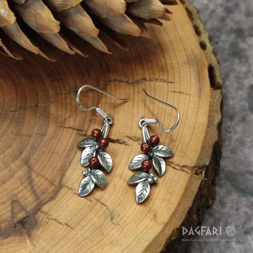 Ohrringe Preiselbeere - Silber mit Swarovski-Kristallen, Ag 925/1000