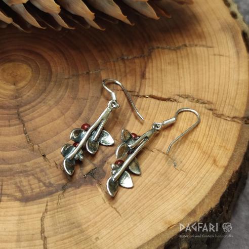 Ohrringe Preiselbeere - Silber mit Swarovski-Kristallen, Ag 925/1000