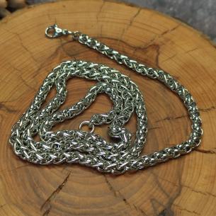 .VIKING KNIT - masivní pletený řetízek z nerezové oceli - 3 mm 60 cm