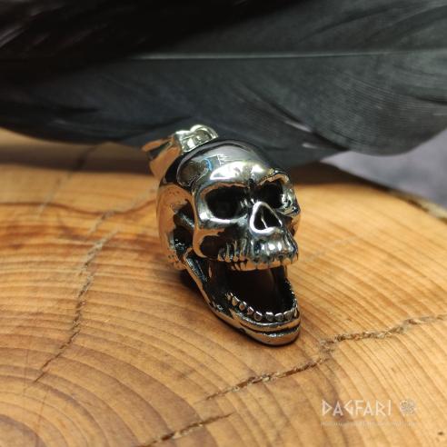 Pendant SKULL in stainless steel - freedom, rule over death