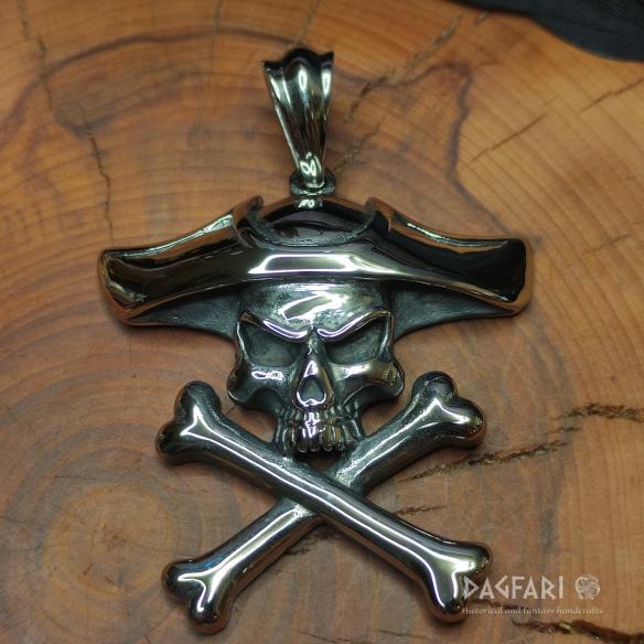 Pirate pendant SKULL WITH CROSSED HNATES - freedom, rule over death