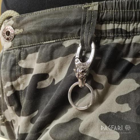 Stah Schnalle KARABINER TOTENKOPF Schlüsselanhänger - Schlüsselhalter und -aufbewahrung