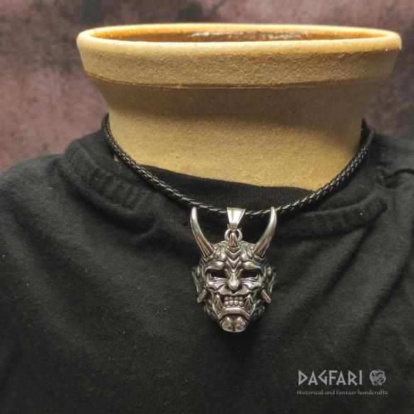 Pendant DEMON - mask of the Satan, amulet in the form of a horned devil