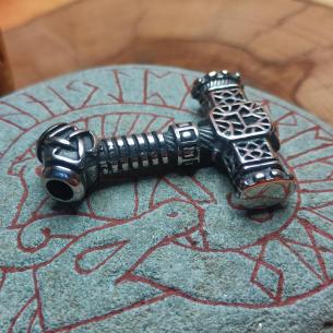 GOTREK Dwarf Thor's hammer with braids and roller 2