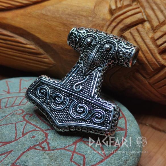 SKÅNE - Swedish Thor's hammer with raven head, stainless steel