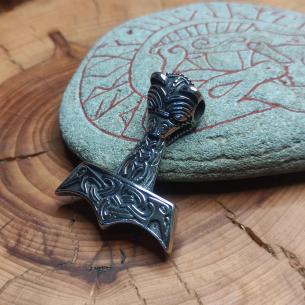 Anhänger Baby FAFNIR - Thors Hammer und feuerspeiender Drache, klein 2