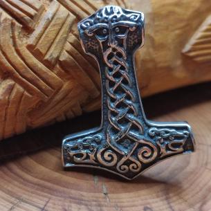 VIKING ORM - Thor's hammer with beard braid