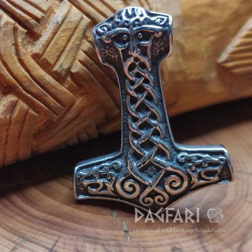 VIKING ORM - Thor's hammer with beard braid