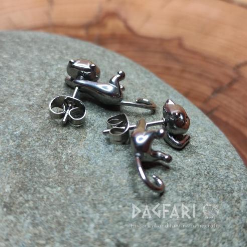 Funny earrings KITTY - cats with moving buttocks and curved tail