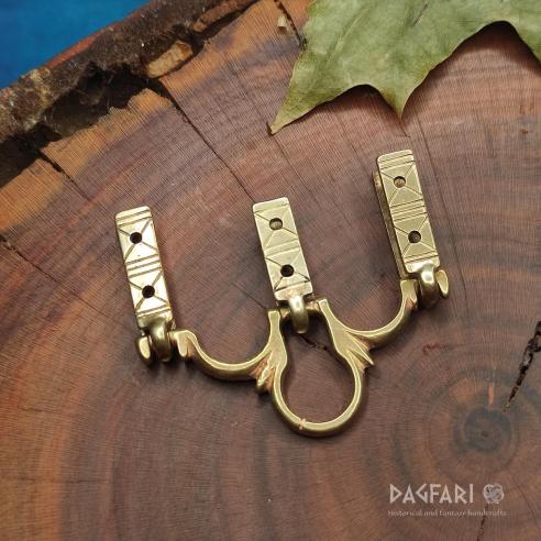 HROZNATA Medieval belt hanger pendant mounts - for weapons, purses, keys, rosaries and handbags