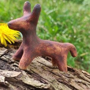 Soška REPLIKA - Zoomorf Řecko - Zvířátko z keramiky - figurka Mykény, 1400 - 1200 p. K.