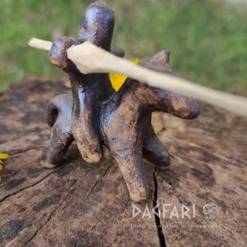 REPLIKA - Knight with spear Ireland - Medieval clay figurine - Horse from Dublin, 14th century