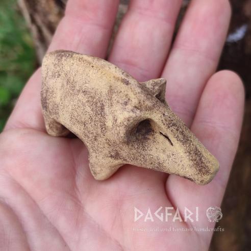 Soška REPLIKA - Kanec Írán - Hliněné prase z Tappeh Sarab 6000 p. n. l.