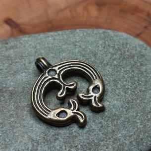 Female protective amulet - LUNETA - Tin lunette from the Principality of Nitra, Slovakia 2