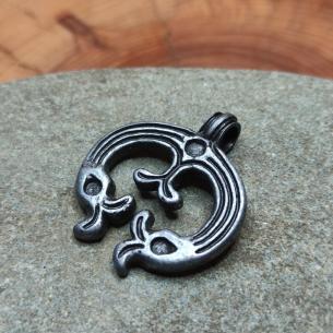 Female protective amulet - LUNETA - Tin lunette from the Principality of Nitra, Slovakia