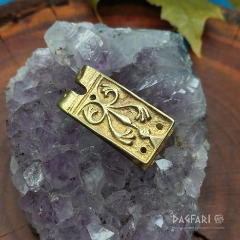 PALMETA Replik Chape für Gürtelschnalle Zierplatte, Schnallenverlängerung, verzierte Gürtelplatte - Hochmittelalter