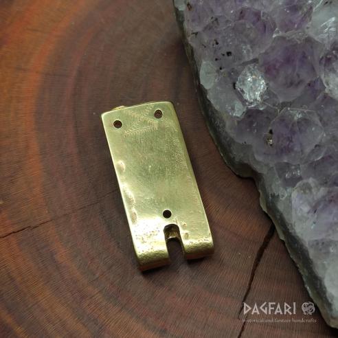 PALMETA Replika - ozdobný plíšek, prodloužení přezky, zdobený plech na opasek - Vrcholný středověk