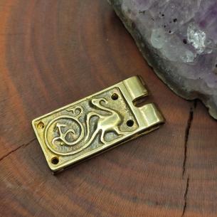 PEACOCK Replica Chape for belt buckle - High middle Age - medieval buckle strap 2