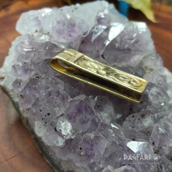 PFAU Replik Chape für Gürtelschnalle Zierplatte, Schnallenverlängerung, verzierte Gürtelplatte - Hochmittelalter