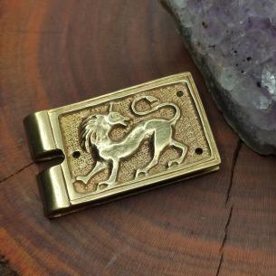 LION Replica Chape for belt buckle - High middle Age - medieval buckle strap 2