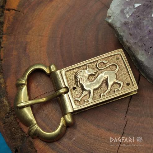 LION Replica Chape for belt buckle - High middle Age - medieval buckle stap