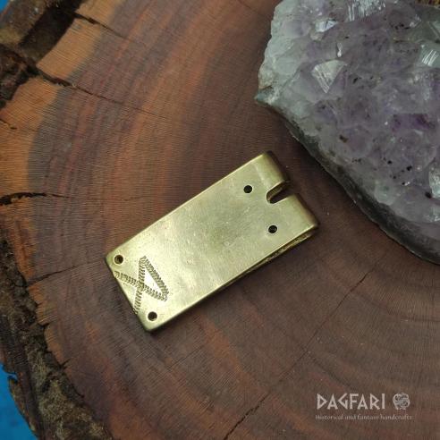 PHÖNIX Replik Chape für Gürtelschnalle Zierplatte, Schnallenverlängerung, verzierte Gürtelplatte - Hochmittelalter