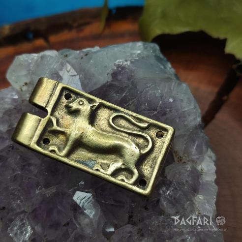 PANTHER Replik Chape für Gürtelschnalle Zierplatte, Schnallenverlängerung, verzierte Gürtelplatte - Hochmittelalter