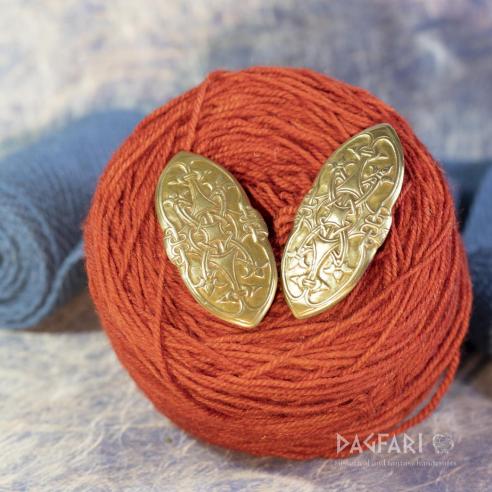 Brož vikingská, Birka hrob 501, Švédsko - mosaz - 1 kus