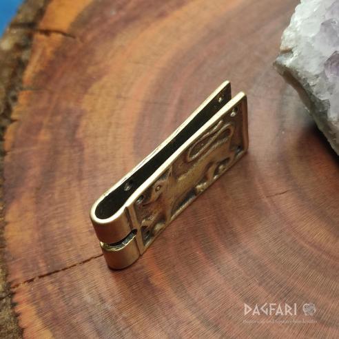 PANTHER Replik Chape für Gürtelschnalle Zierplatte, Schnallenverlängerung, verzierte Gürtelplatte - Hochmittelalter