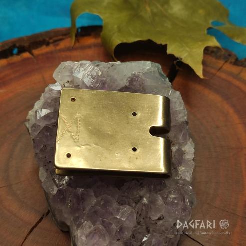 MANTIKORA Replika - ozdobný plíšek, prodloužení přezky, zdobený plech na opasek - Vrcholný středověk